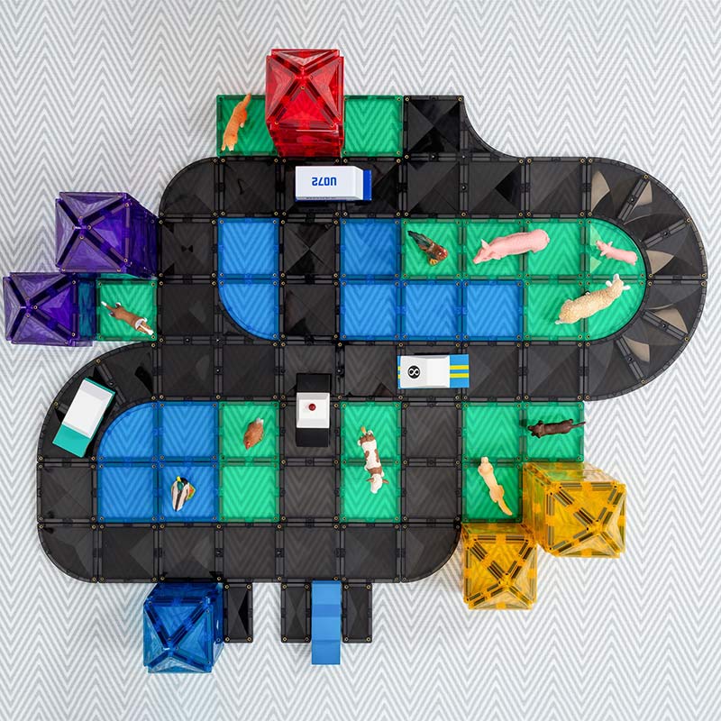 Connetix Magnetic Tiles 48 Piece Roads Creative Pack - Image 5