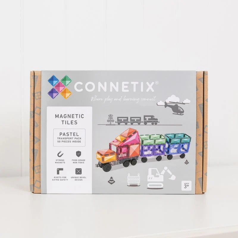 Connetix Magnetic Tiles 50 Piece Pastel Transport Pack - Image 15