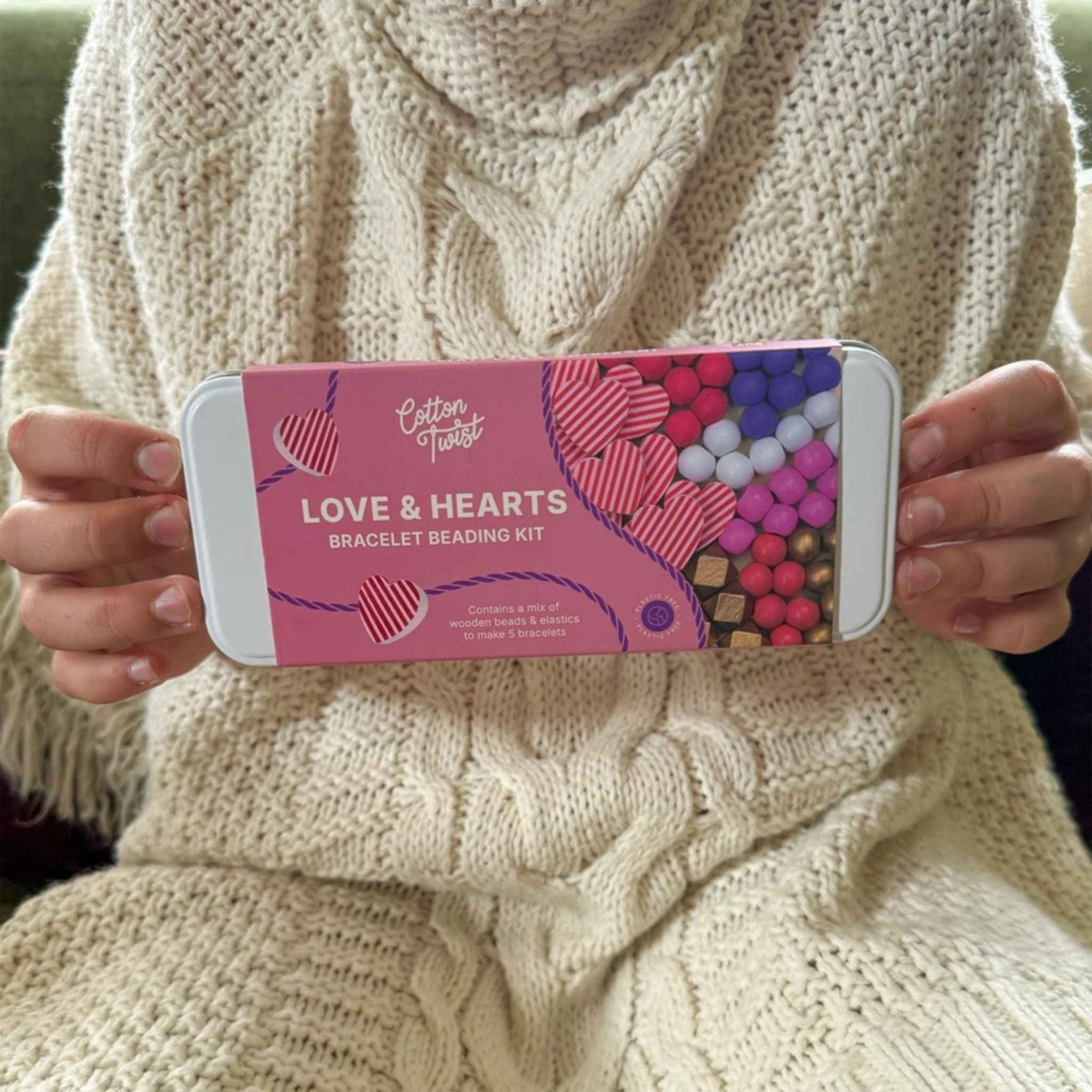 Cotton Twist Love & Hearts Bracelet Bead Kit - Image 4