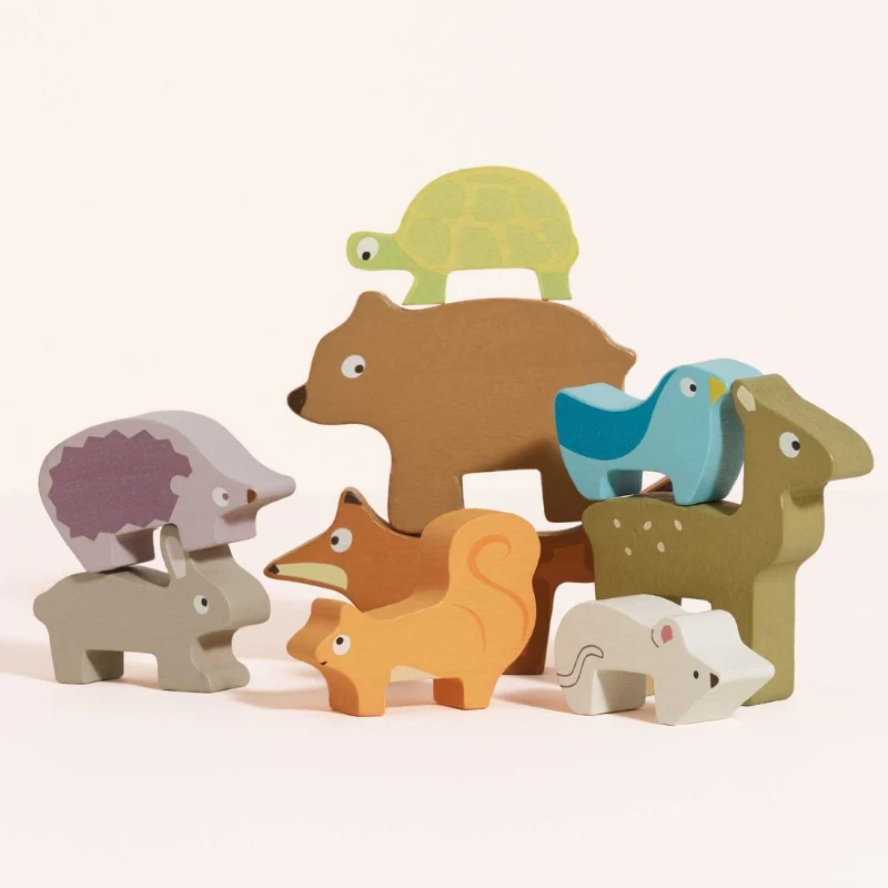 Le Toy Van Forest Stacking Animals & Bag - Image 3
