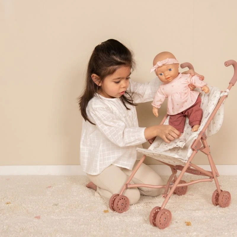 Little Dutch Metal Doll Stroller - Pink - Image 4