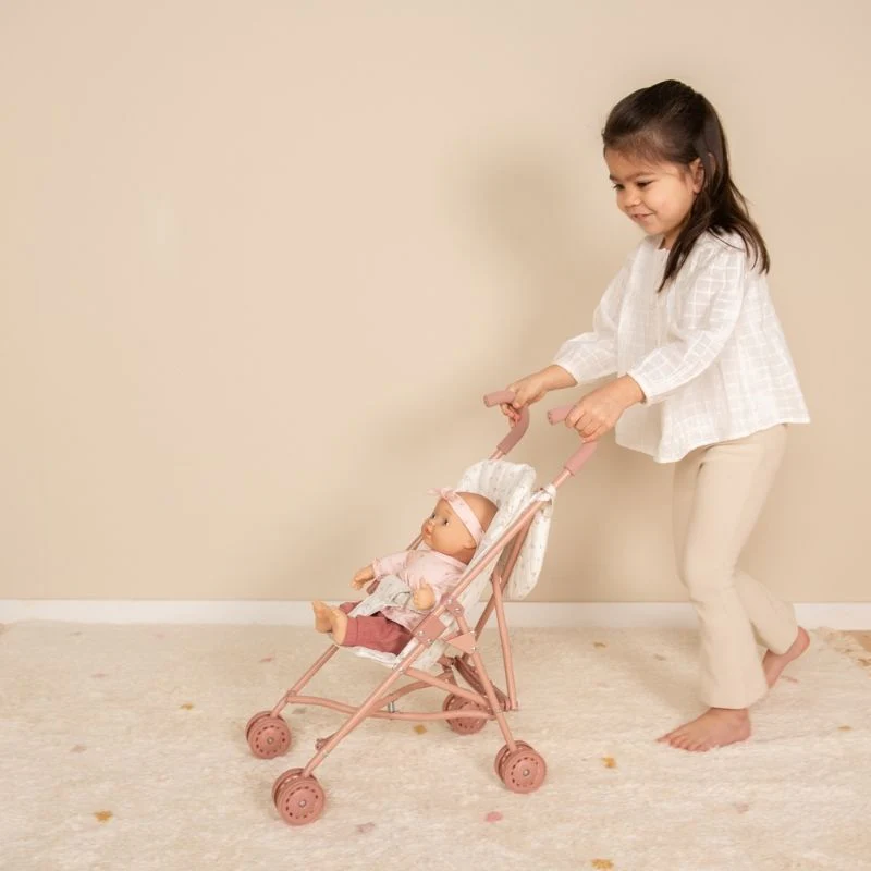 Little Dutch Metal Doll Stroller - Pink - Image 5