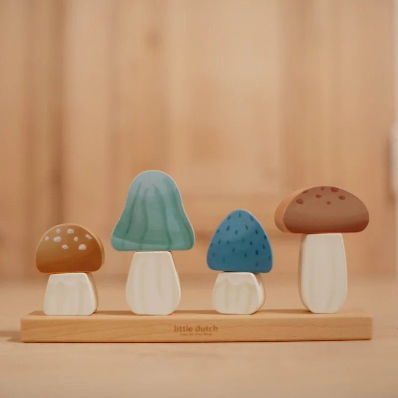 Little Dutch Mushrooms Stacking Puzzle - Forest Friends - Image 6