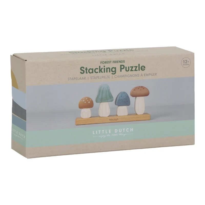 Little Dutch Mushrooms Stacking Puzzle - Forest Friends - Image 9