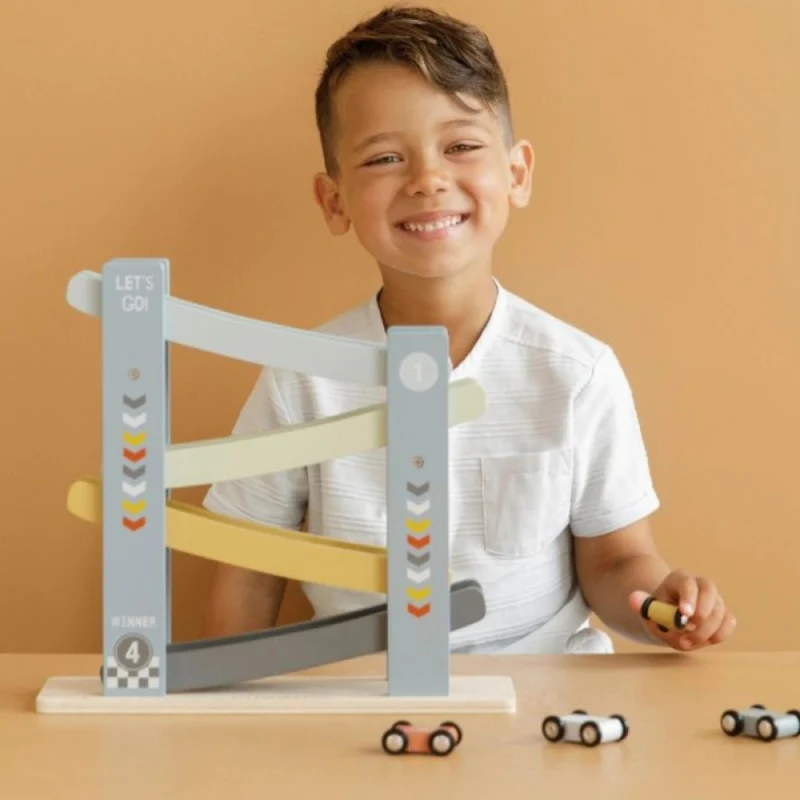 Little Dutch Ramp Racer Cars - Blue - Image 4