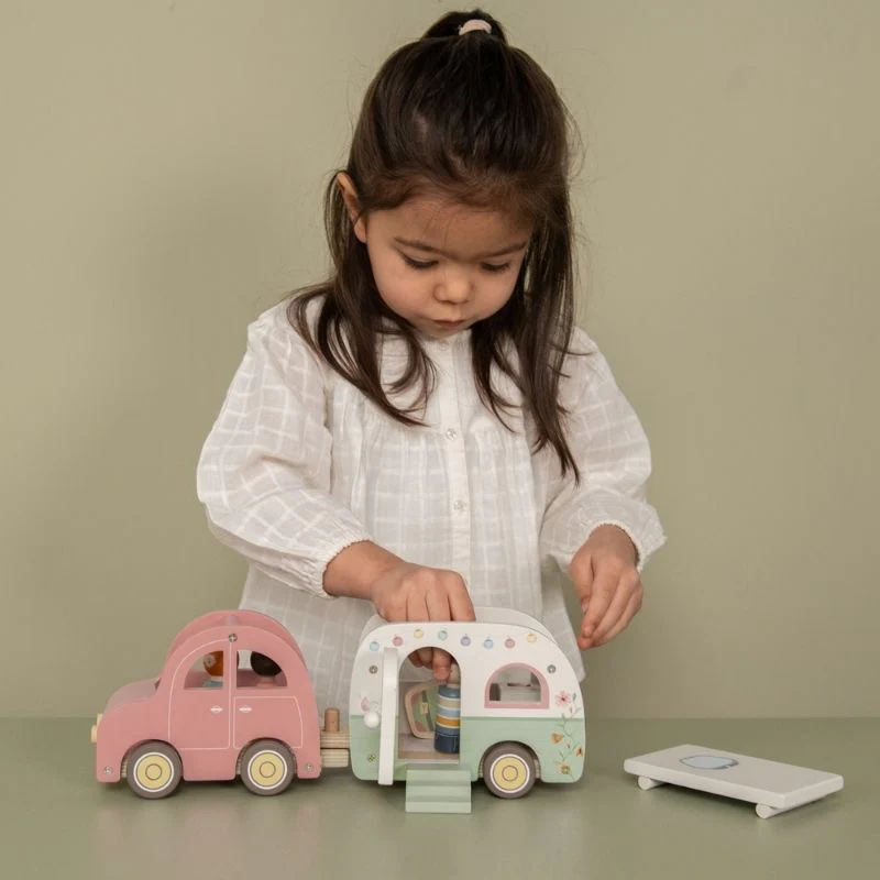 Little Dutch Toy Car with Caravan - Image 4