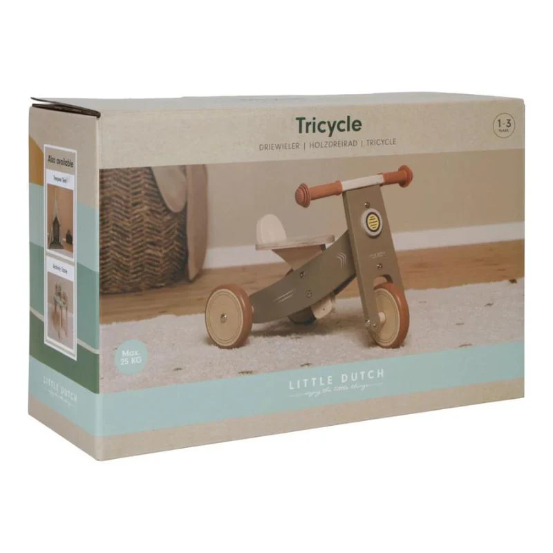 Little Dutch Wooden Tricycle  - Olive - Image 9
