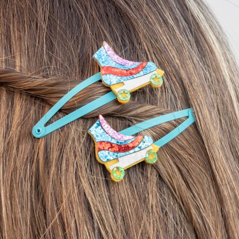 Rex London Roller Skate Glitter Hair Clips - Image 4