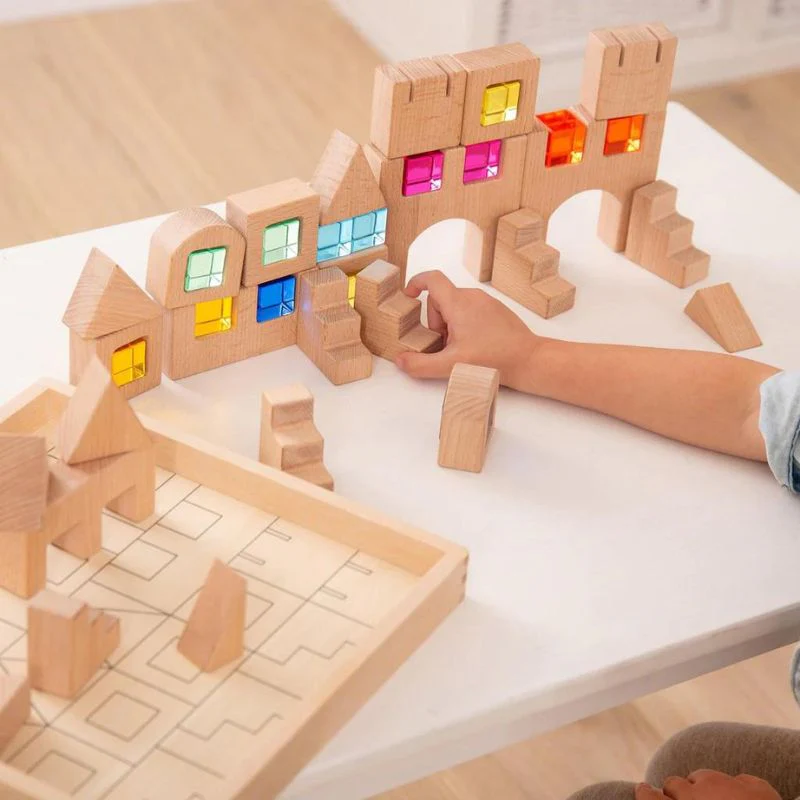 TickiT Wooden Building Gem Blocks - Image 3