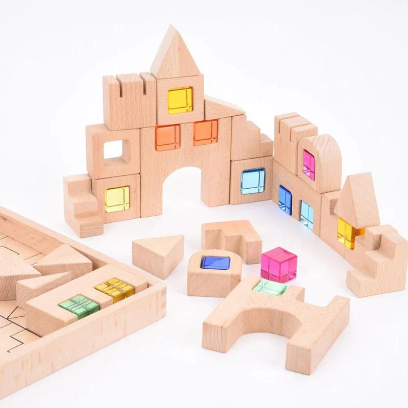TickiT Wooden Building Gem Blocks - Image 7