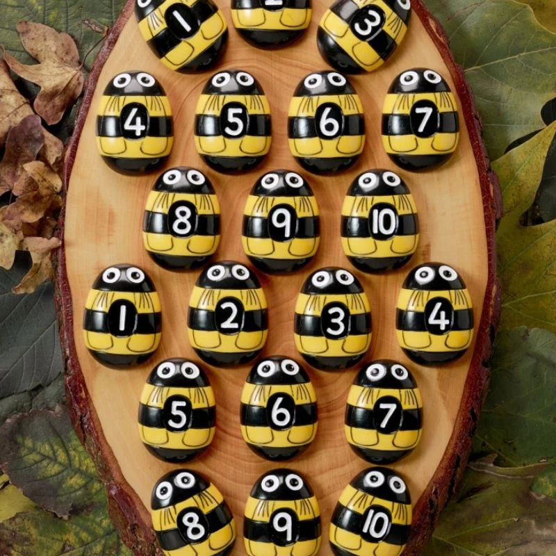 Yellow Door Honey Bee Number Stones - Image 3